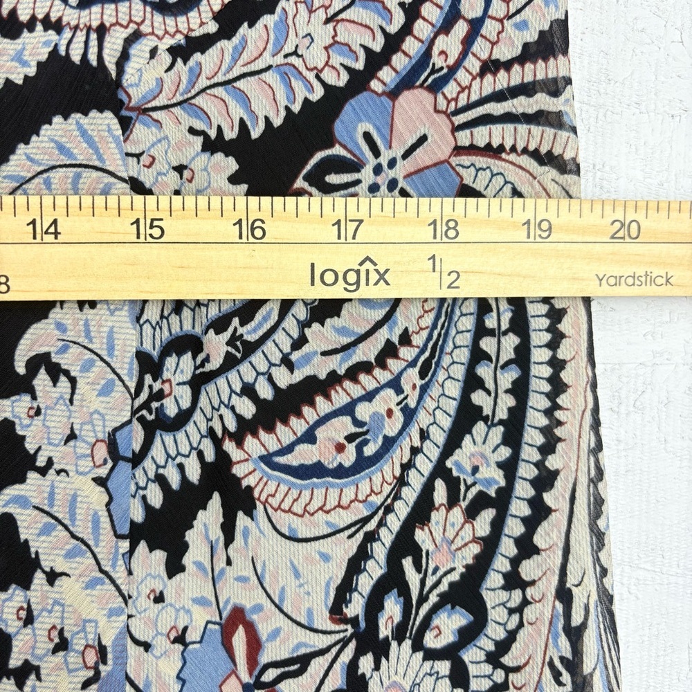 Chaps Chiffon Paisley Print Asymmetrical Skirt Sz Large 34” Waist VTG 90s Y2K - Picture 7 of 8